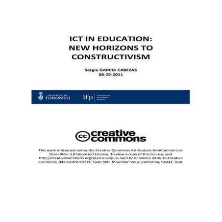 ICT in Education: New horizons to Constructivism