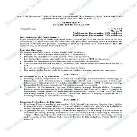 ICT in Education (Sem-V) Complete Notes by Simanchala Sarab| Full ...