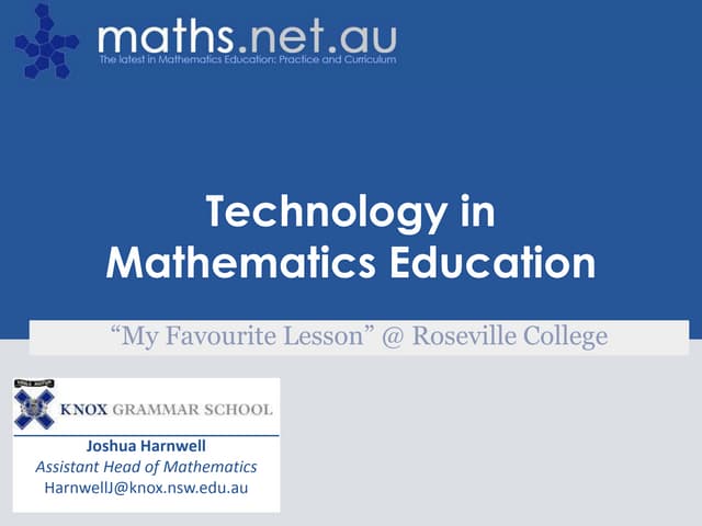 Ict in maths presentation   for my favourite lesson