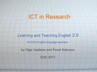ICT in Research (EHU Presentation)