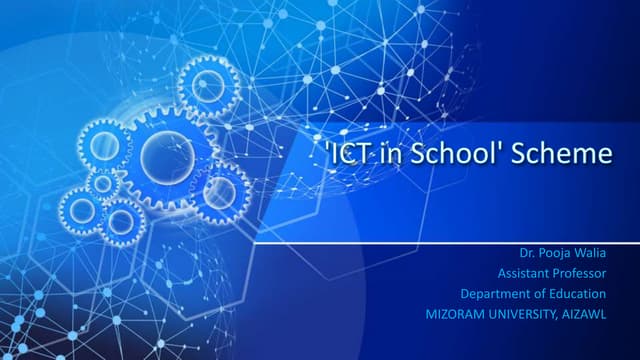 'ICT in School' scheme | PPT