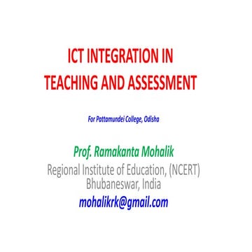 ICT integration in teaching and assessment