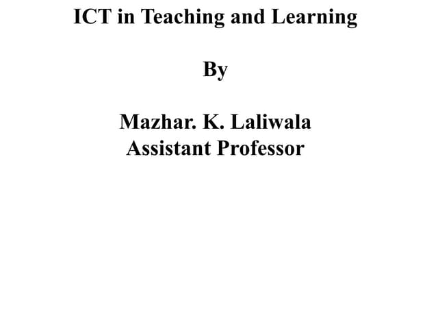 Ict in t&l