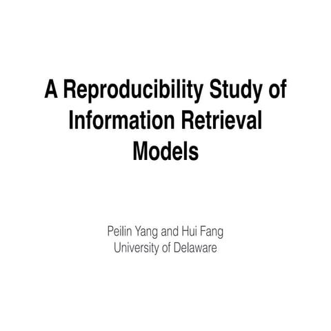 A Reproducibility Study of Information Retrieval Models
