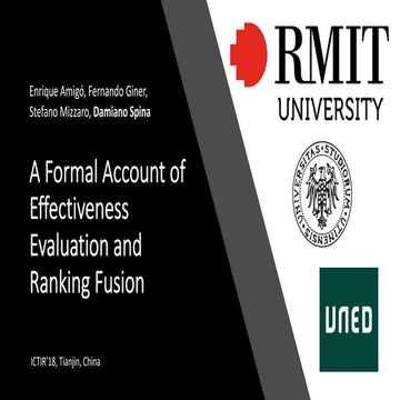 A Formal Account of Effectiveness Evaluation and Ranking Fusion