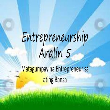 Ict lesson epp 4  aralin 5 matagumpay na mga entrepreneur sa ating bansa