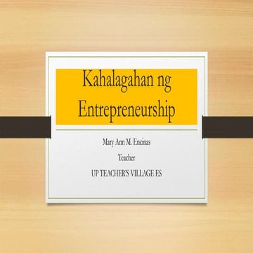 Ict lesson epp 4  aralin 6 kahalagahan ng entrepreneurship