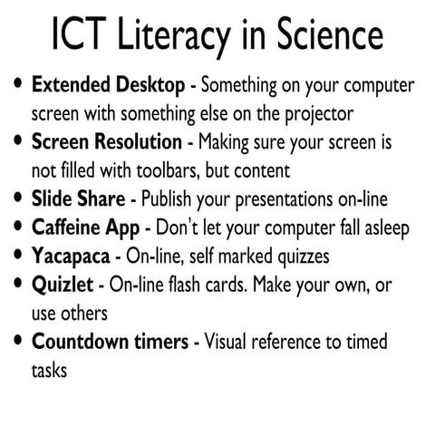 ICT Literacy in Science