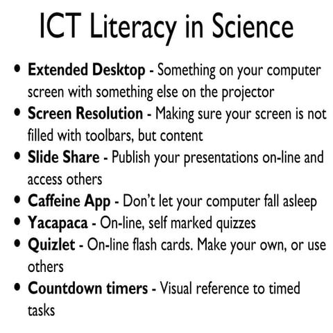 ICT Literacy in Science
