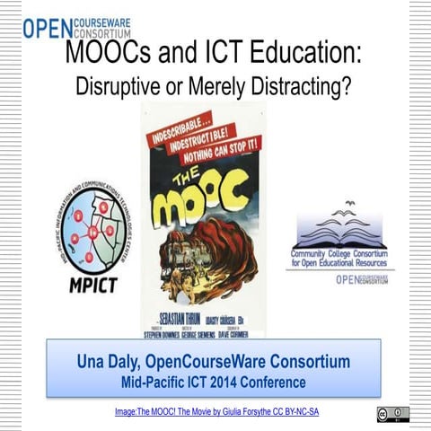 MOOCs and ICT Education: Disruptive or Merely Distractng
