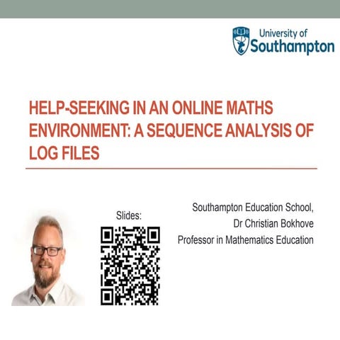 Help-seeking in an online maths environment: A sequence analysis of log files
