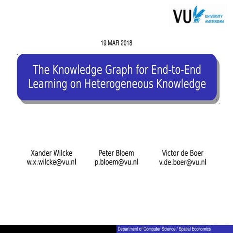 Machine Learning on Knowledge Graphs: a Quick Tour of Knowledge Graph ...