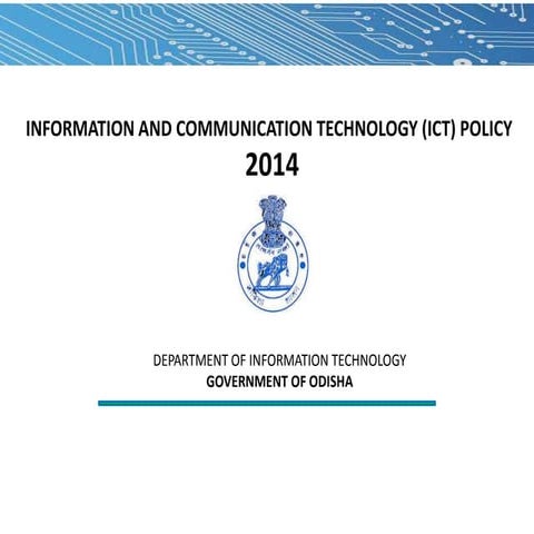 INFORMATION AND COMMUNICATION TECHNOLOGY (ICT) POLICY  2014