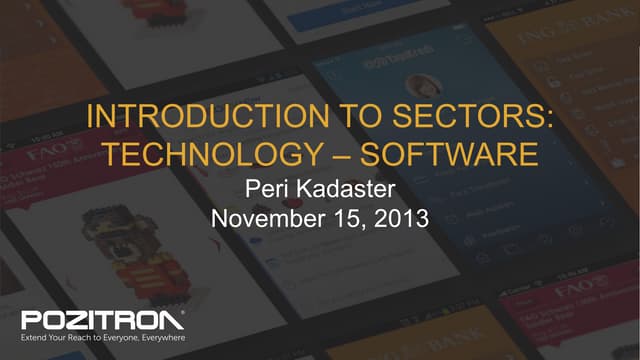 Introduction To Sectors: Tech - Software 
