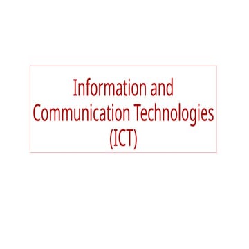 Communication and ICT Progress report | PPTX