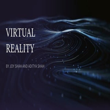 presentation on virtual reality | PDF