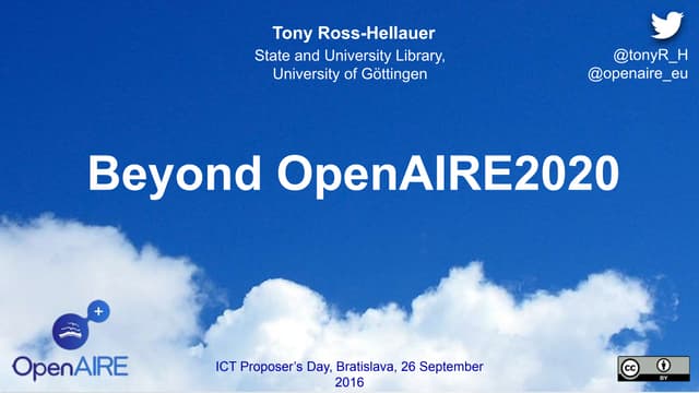 Beyond OpenAIRE2020
