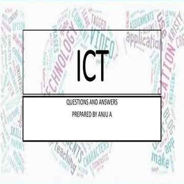 Ict question and answers