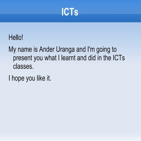 Icts azken proiektua