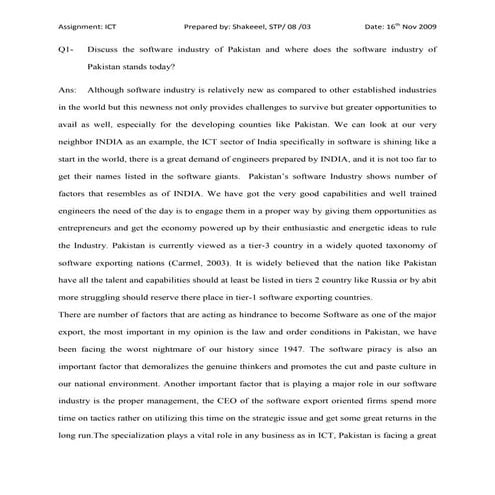 Ict Sector In Pakistan