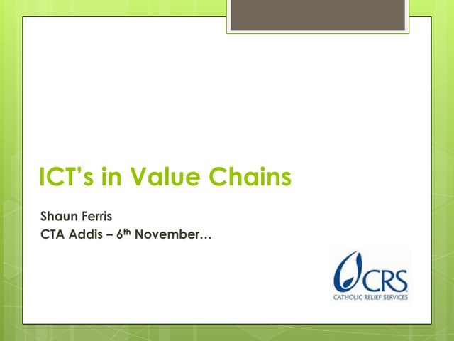 Ict’s in value chains v1