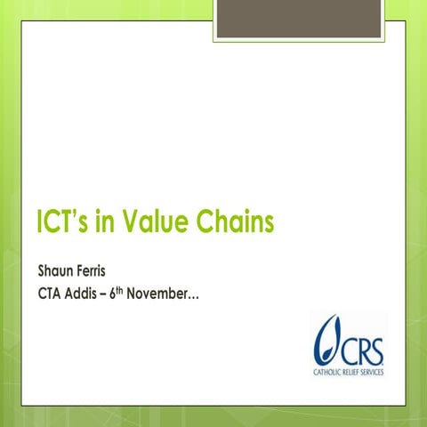 Ict’s in value chains v1 | PPTX