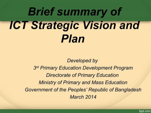 ICT Strategic Vision and Plan