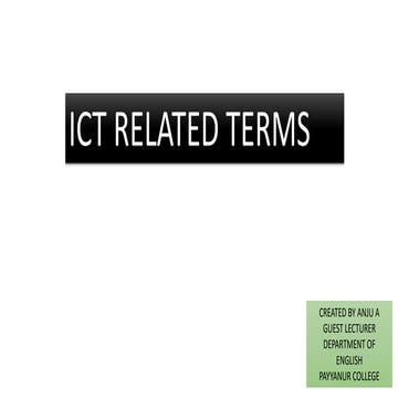 Ict terms