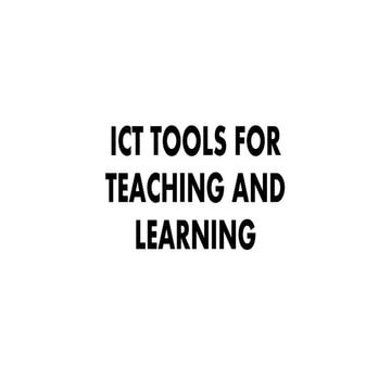 Ict tools