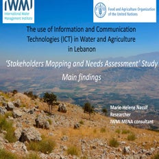 ICT tools in Lebanon needs assessment results by Marie-Helene Nassif