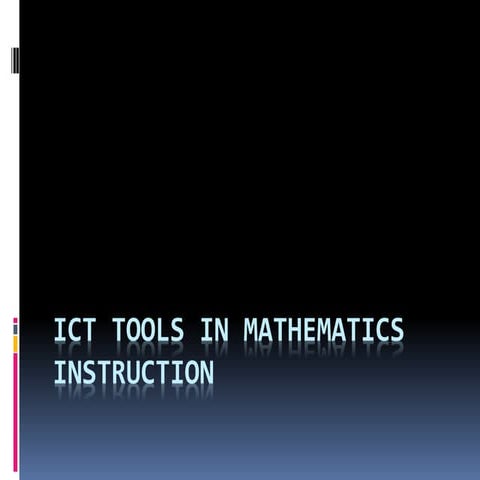Icttoolsinmathematicsinstruction 