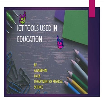 Ict tools used in education new