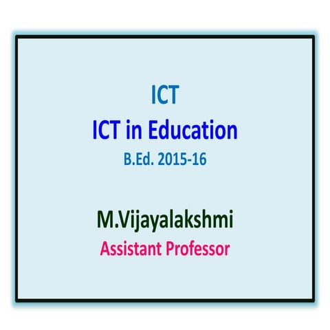 ICT in Education