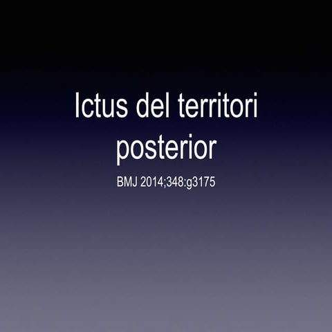 ICTUS DEL TERRITORI POSTERIOR
