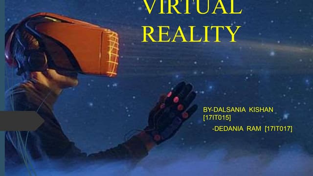  virtual reality  ppt