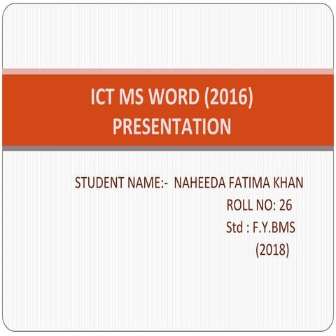 Ict word (2016) presentation