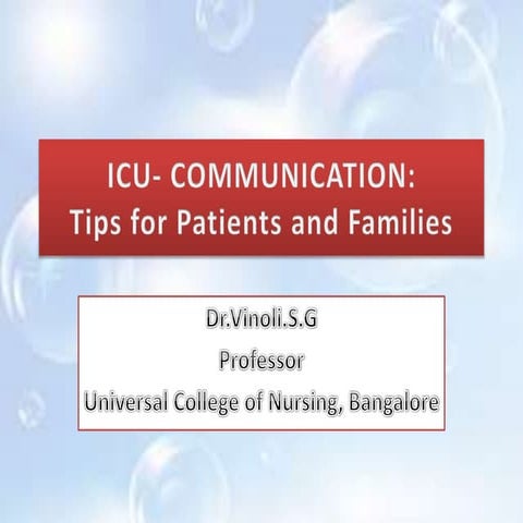Icu  communication tips