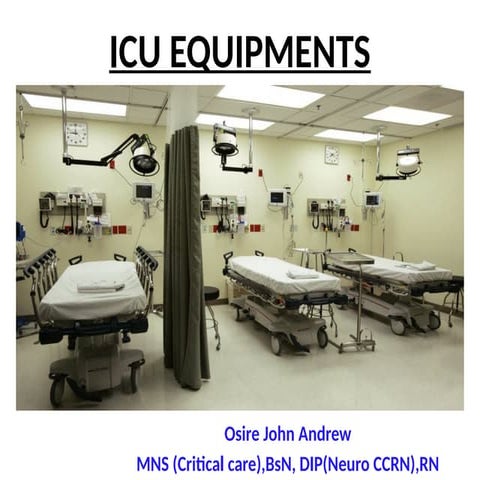 Resusciation equipments in icu | PPTX