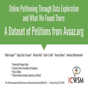Online Petitioning Through Data Exploration and What We Found There: A Datase...