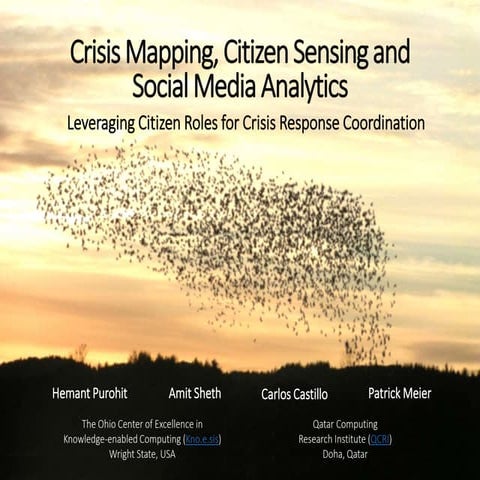 Crisis Mapping, Citizen Sensing and Social Media Analytics: Leveraging Citize...