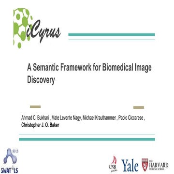 A semantic framework for biomedical image discovery