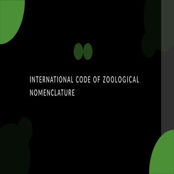 iczn(International Code of Zoological Nomenclature) | PPTX