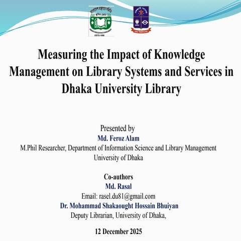 Measuring the Impact of Knowledge Management on Dhaka University ...