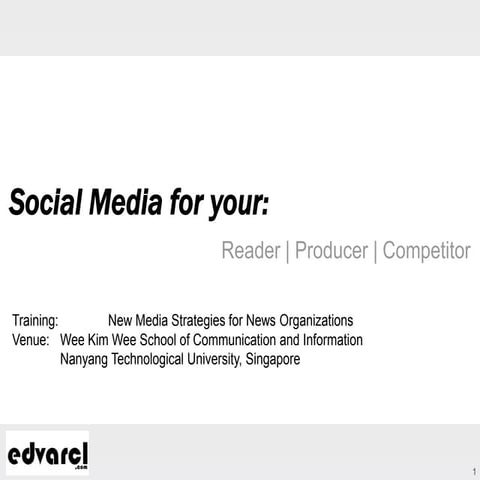 New Media Strategies for News Organizations