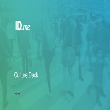 Blake Hall: IDme Culture Deck 2020