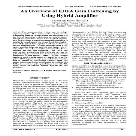 An Overview of EDFA Gain Flattening by Using Hybrid Amplifier