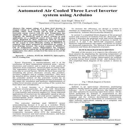 Automated Air Cooled Three Level Inverter system using Arduino