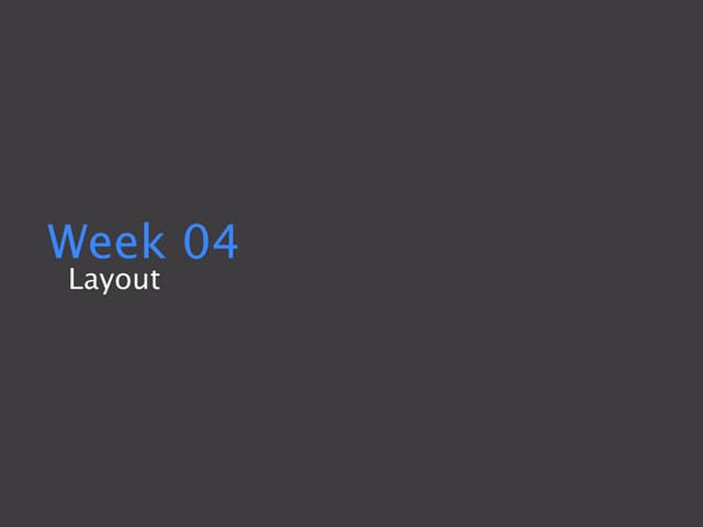 ID01 Week 4