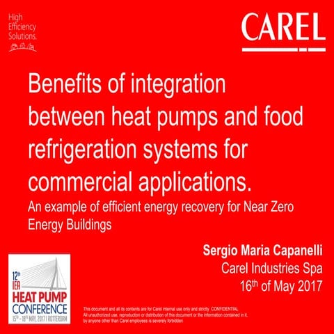Benefits of integration between heat pumps and food refrigeration systems for...