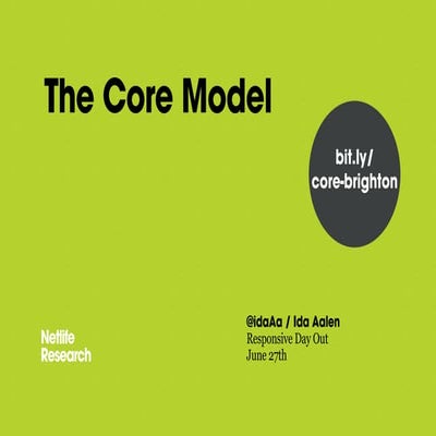 Core model thinking at the Norwegian Cancer Society - Responsive Day Out Brig...